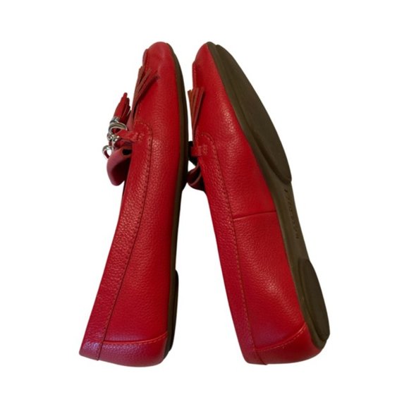 Talbots Red Leather Tassel Loafers Size 6.5 - Picture 6 of 9